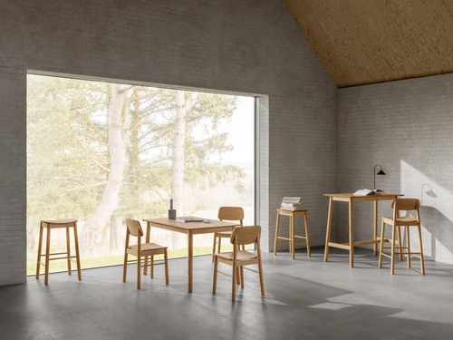 Stół barowy Barlow dąb naturalny prostokątny do kuchni i jadalni styl skandynawski Actona 120 cm