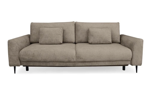 Sofa rozkładana 3 osobowa Ferrero z funkcją spania beżowa do salonu skandynawska