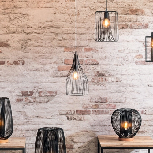 Lampa wisząca Rita czarna metalowa do salonu i kuchni nowoczesna Atmosphera 37,5 cm