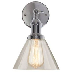 Kinkiet ścienny New York Loft 1 chrom industrialny metalowo-szklany do salonu ALTAVOLA DESIGN