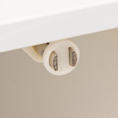 Biała szafka łazienkowa stojąca Natureo 80 cm z drewna bambusowego, nowoczesna do małej łazienki