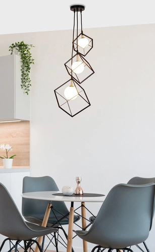 Lampa Wiszaca Weert Potrójny czarny, złoty