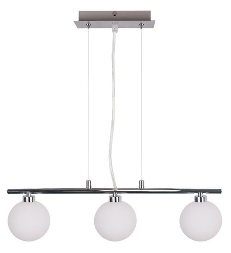 Lampa wisząca Raisa chromowy 3x40W G9  klosz biały