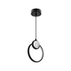 Lampa wisząca LACRIMA lampa wiszaca 20cm  czarny 15W LED 3000K maskownica biała