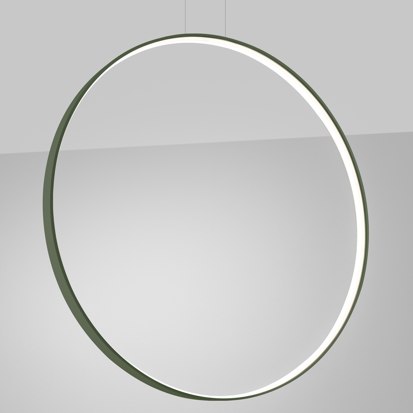 Lampa wisząca LED RIO 110 zielona oliwka nowoczesna regulowana do salonu nad stół