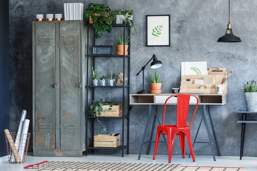 Krzesło metalowe Paris niebieskie inspirowane Tolix do jadalni i kuchni industrialne D2.DESIGN