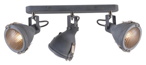 Lampa sufitowa Crodo listwa 3x40W E14  szary