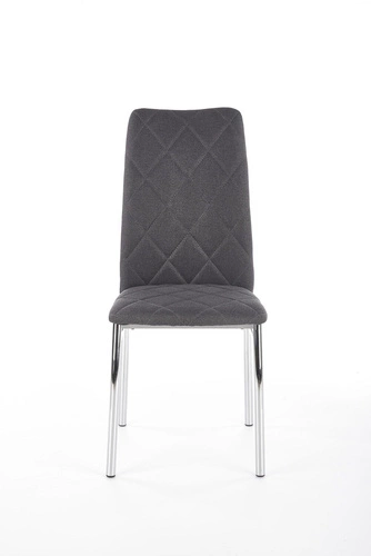 Krzesło tapicerowane Montana Intesi szare ciemne chrom nowoczesne do jadalni i kuchni
