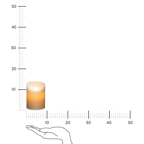 Świeca LED 14cm kremowa