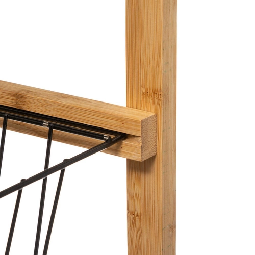 Blackwood pojemny drewniany wózek kuchenny na kółkach z półkami do kuchni nowoczesny 83cm 