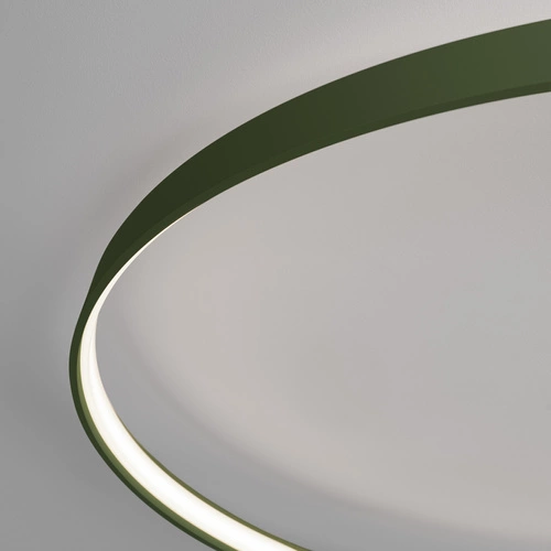 Plafon sufitowy LED RIO 78 nowoczesny oliwkowy okrągły do salonu i sypialni Thoro