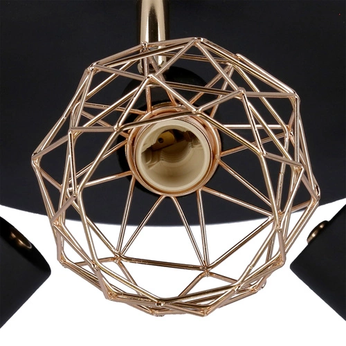 Plafon sufitowy okrągły Acrobat czarny nowoczesny metalowy E14 do salonu Candellux