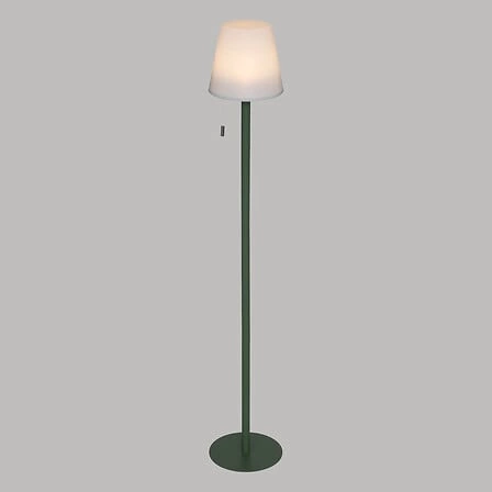 Lampa podłogowa LED Zack zielona Atmosphera nowoczesna do salonu i na taras ze ściemniaczem