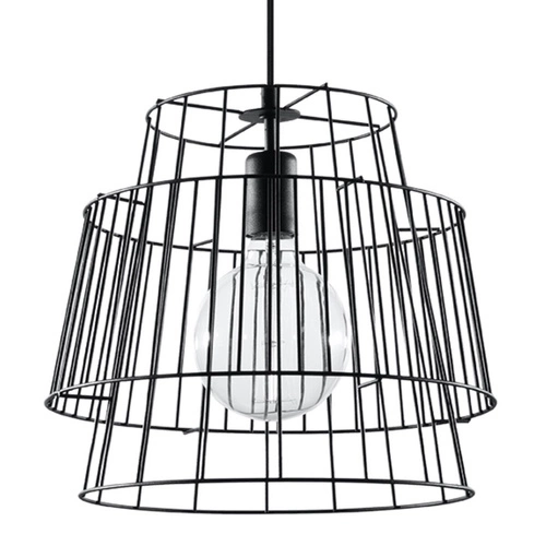 Lampa wisząca Gate czarna nowoczesna do salonu loftowa metalowa nad stół 35 cm