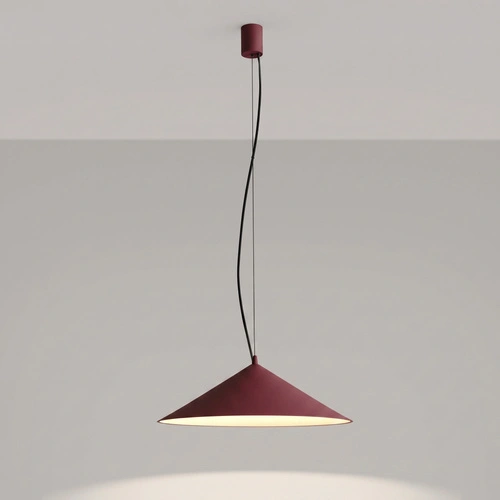 Lampa wisząca FINT burgund LED do salonu regulowana nowoczesna