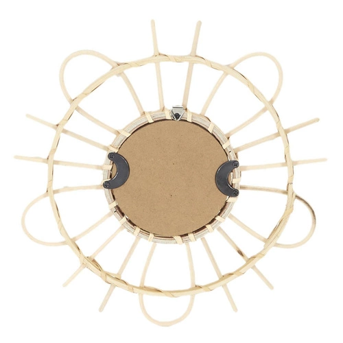 Zestaw 3 okrągłych luster rattanowych Lipsi boho wiszących do salonu i przedpokoju