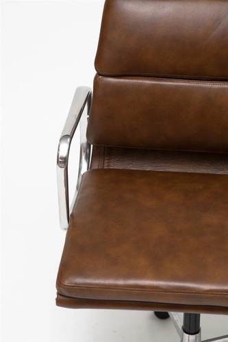 Fotel biurowy ergonomiczny CH2171 PREMIUM EA217 skórzany obrotowy brązowy do biurka