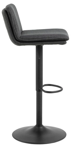 Hoker Flynn nowoczesny tapicerowany z oparciem regulowany obrotowy szary ciemny do kuchni Actona