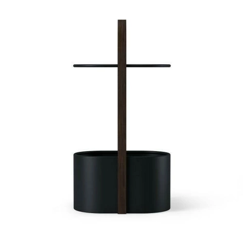 Stolik kawowy Bellwood Umbra nowoczesny czarny owalny drewniany boczny do salonu