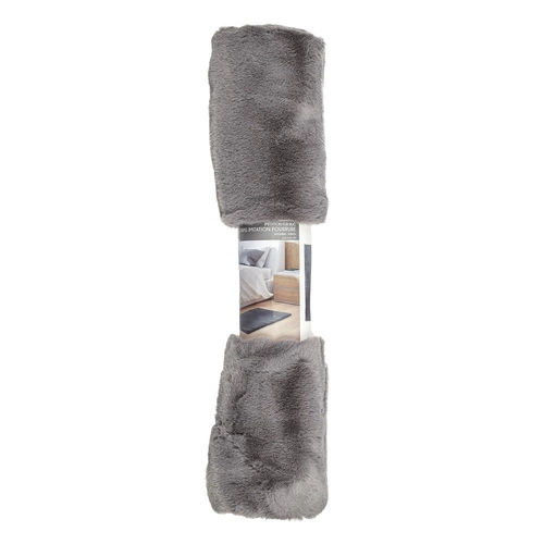 Dywan Cocoonin szary 110x60 cm miękki pluszowy dywan do salonu i sypialni nowoczesny glamour