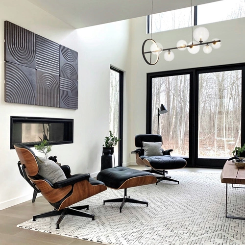 Lampa wisząca kula Orion Long czarna 120cm LED do salonu i nad wyspę kuchenną