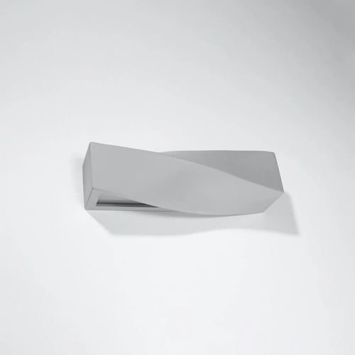 Nowoczesny kinkiet ścienny Sigma Sollux szary do salonu i sypialni ceramika szkło 42 cm