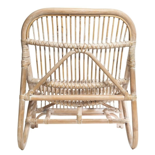 Fotel Tamara rattanowy bielony