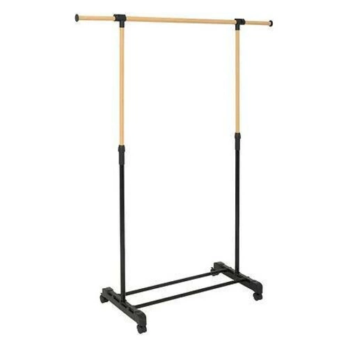 5five simply smart nowoczesny wieszak stojący na ubrania czarny na kółkach do przedpokoju