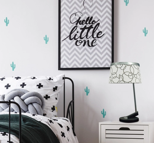 Lampa stołowa Impresja lampka 1*60W E27 biała chrom