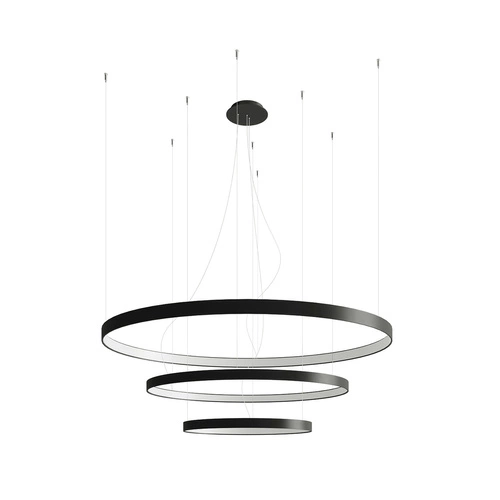 Żyrandol RIO 3 55/78/110 czarny LED  4000K
