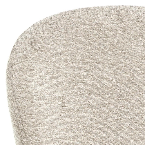 Krzesło Esra beżowe tapicerowane do jadalni nowoczesne na czarnych nogach