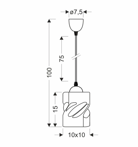Lampa wisząca Felis czarna szklana regulowana do salonu kuchni lub nad stół