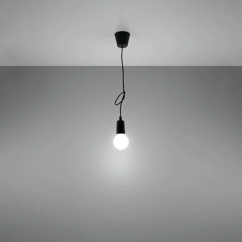 Lampa wisząca Diego czarna regulowana nowoczesna do salonu sypialni lub kuchni