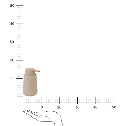 Dozownik do mydła ceramiczny beżowy Colors 250 ml elegancki do łazienki 5five