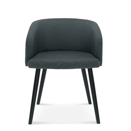 Krzesło tapicerowane Fameg Skip dębowe z podłokietnikami do jadalni i salonu personalizowane