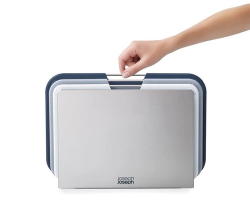 Zestaw 3 szarych desek do krojenia z tworzywa Joseph Joseph Nest do kuchni