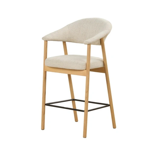 Hoker Elk tapicerowany skandynawski do wyspy kuchennej piaskowy dąb