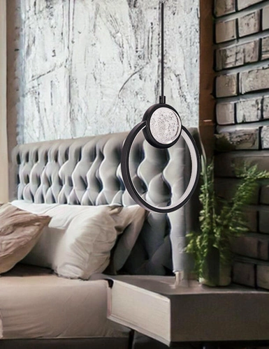 Lampa wisząca LED LACRIMA czarna 20cm nowoczesna do salonu, kuchni, nad stół