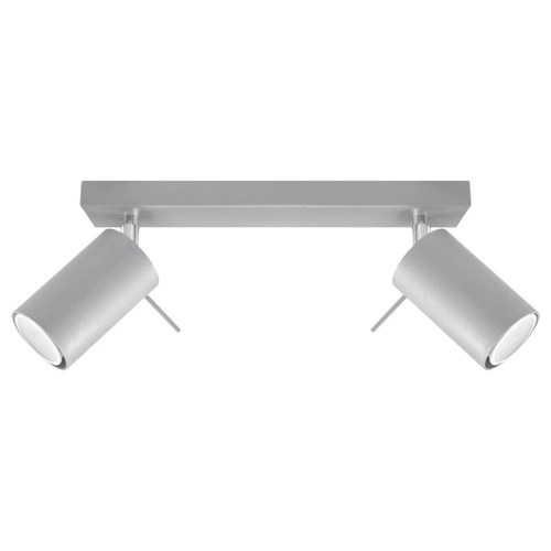 Plafon sufitowy Ring 2 szary nowoczesny metalowy do salonu, kuchni lub sypialni