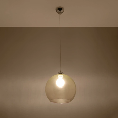 Lampa wisząca kula szklana BALL szampański do salonu i jadalni nowoczesna 30 cm