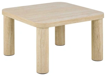 Stolik kawowy Solano 60x60 beżowy trawertyn nowoczesny do salonu