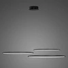 Lampa sufitowa LED Ledowe Okręgi No.3 80cm czarna nowoczesna do salonu z regulacją
