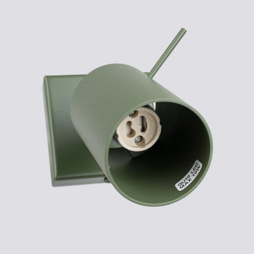 Kinkiet ścienny RING nowoczesny zielony oliwkowy stalowy z ruchomym kloszem do salonu SOLLUX