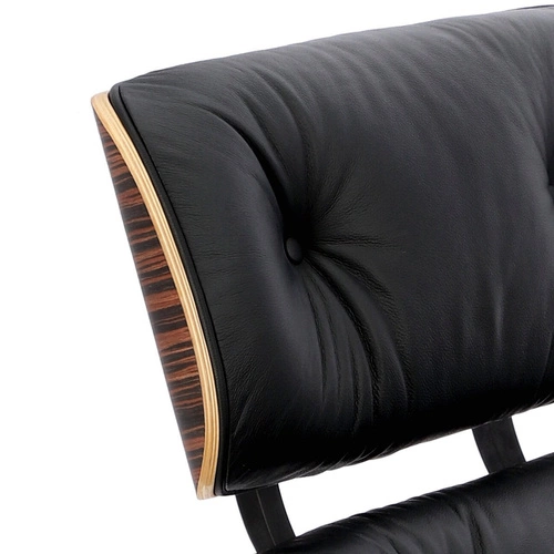 Fotel do salonu Vip D2.DESIGN czarny skórzany nowoczesny obrotowy glamour z podłokietnikami