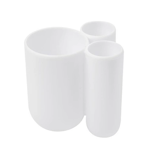 Umbra Touch biały nowoczesny pojemnik na szczoteczki do zębów do łazienki