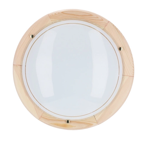 Plafon sufitowy okrągły Candellux 1030 drewno sosna biały do salonu i sypialni