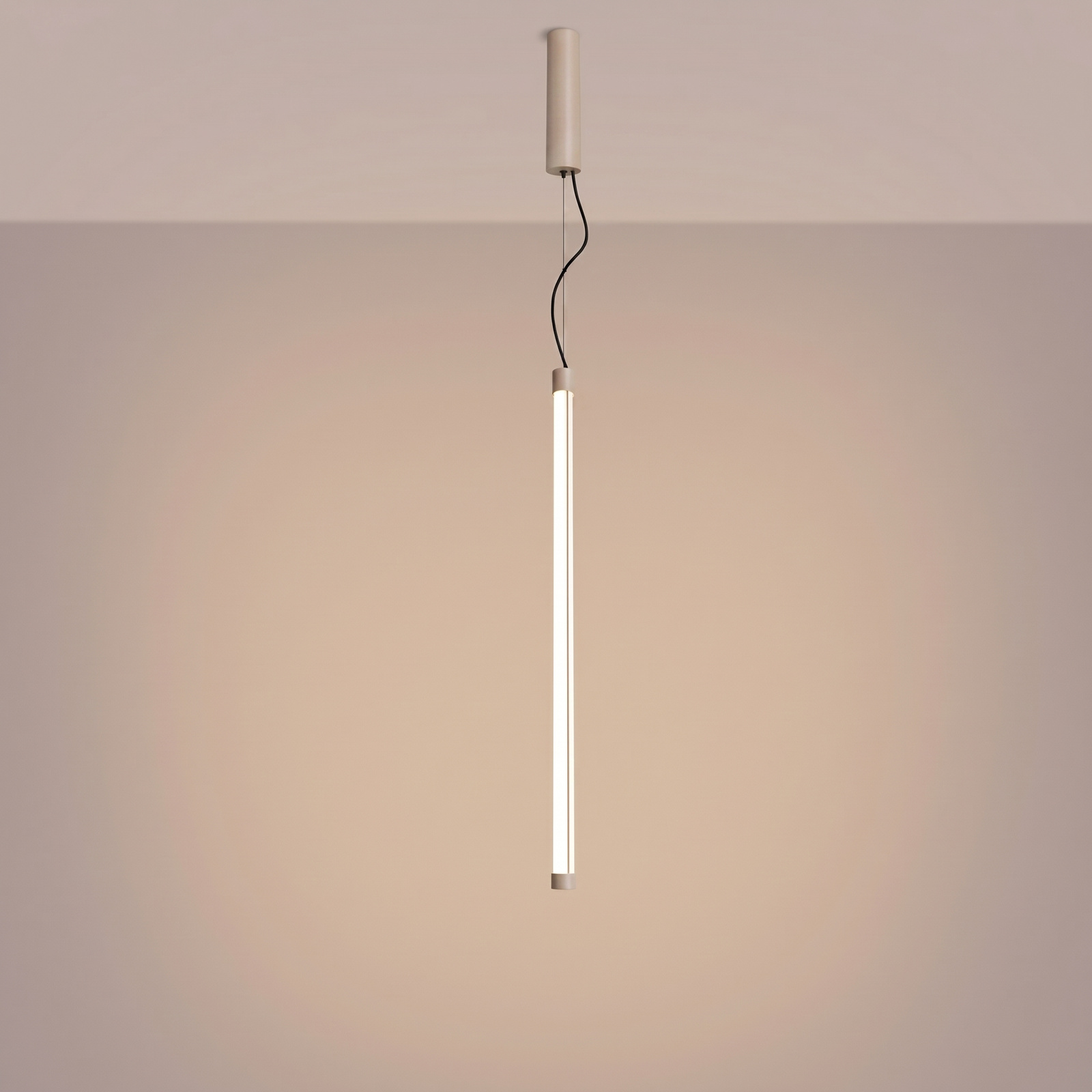 Lampa wisząca TRANG 75 LED taupe regulowana nad wyspę do kuchni