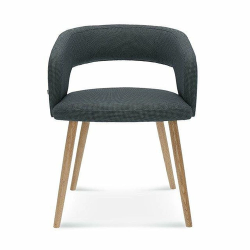 Krzesło tapicerowane z podłokietnikami Fameg Cube do jadalni nowoczesne buk personalizowane