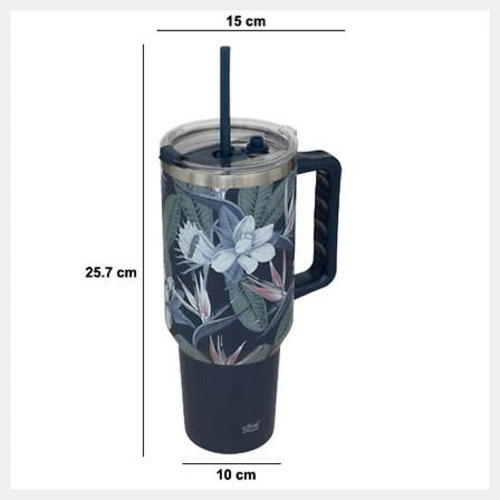 Kubek termiczny ze słomką Iso 1,2L granatowy