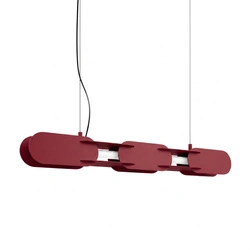 Lampa wisząca LED CHAIN burgund 91 cm nowoczesna do salonu